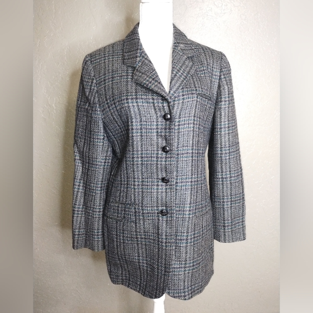 Rafaella Vintage Wool Plaid Blazer Women's Size 12